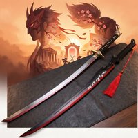 40inch League of Legends Katana Yasuo Yone Anime Cosplay Prop Sword Real Size Japanese 1:1 Scale Ninja Knife Blade Wood Toy Gift