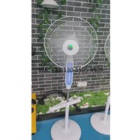 Rechargeable Adjustable 16 Inch Pedestal Solar Powered Floor Fan with Solar Panel
