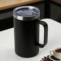 1PCS Stainless Steel Coffee Mug with Handle Leakproof Coffee Cup Reusable Insulated Cup for Home Office Travel Coffee Supplies
