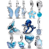 Charms Silver 925 2026 New in Deep Sea Octopuses Butterflies Pendant Beads Fits 3mm Bracelet Necklace For Women Luxury Jewelry