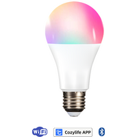 Smart Bulb E27 9W WiFi Bubble Dimmable LED Light Voice Control Bulb RGBCW 85-265V Cozylife APP Bulb Support Alexa Google Home