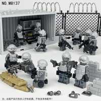 Railway response force 8137 children's building block toy shield accessories cross-border wholesale Meigao
