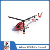 Wltoys K150 Little Squirrel RC Helicopter AS350 4CH Brushless Model Pressure Optical Fow Fixed High Plane Children Toys Gifts RC