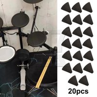 Yibuy 20PCS 3.5x3.7cm Black Drum Piezo Trigger Cone Percussion Instrument Accessories