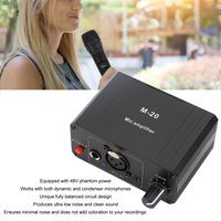 Professional Mic Preamp 48V Phantom Power XLR Balanced Circuit for Dynamic/Condenser Microphones High Gain Low Noise Booster