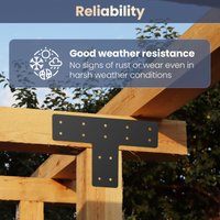 V T L Shaped Heavy Duty Pergola Bracket, Multifunction Beam Post Repair Plate for House Truss Lumber Furniture Connection
