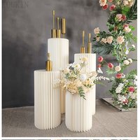 Supports de socle ronds de fête pour exposition de desserts, Vases à colonne romaine, centres de table pour mariage, réception-cadeau pour bébé, Design Simple et généreux