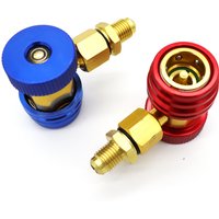 NEW R134A / R1234yf Freon H/L Auto Car Quick Coupler Connector Brass Adapters Air Conditioning Refrigerant Adjustable