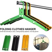 Outdoor Camping Folding Aluminum Alloy Clothes Hanger Portable Household Coat Drying Rack Metal Hangers for Travel