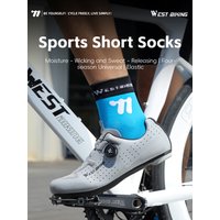 AliExpress West Biking WEST BIKING Cycling Sports Short Socks High Elastic Moisture Absorption Bicycle Short Sock Breathable Four Season Bike Equipment