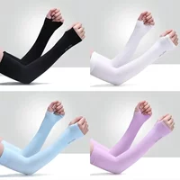 Ice Silk Sun Protection Arm Covers Unisex Elbow Cover Outdoor Cycling Running Fishing Driving Cool Anti-UV Arm Sleeves 1 Pair
