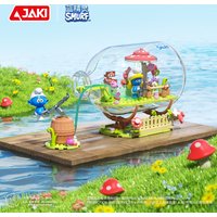 Mushroom Cultivation Garden Forest Fruit Drink House Model Bricks Smurfs Drift Bottle Building Blocks Educational DIY Toys Gifts