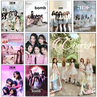 Band K-pop I-ILLIT-S Singer Poster Removable Wall Sticker Self Adhesive Art Mural Home Office Living Room Dining Room Wall Decor