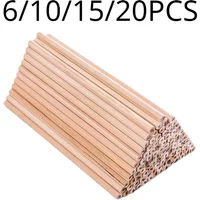 6/10/20pcs Eco-friendly Natural Wood Pencil Black Non-toxic Standard HB Pencil Stationery Sketch Pencil Office School Supplies