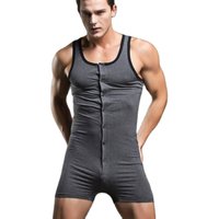 Superbody Sexy Leotard Unterhemd Herren Bodysuit Bodystocking Sexy Jumpsuit Wrestling Sport Baumwolle Top und Bottom Shaper Herren Club