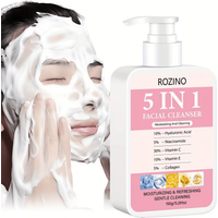 150g Large Capacity 5 in 1 Facial Cleanser, Which Combines Hyaluronic Acid, Niacinamide, Vitamin C, Vitamin E, and Collagen. Its Rich Foam Can Deeply Cleanse Oil and Dirt, Gently Cleanse, Moisturize,