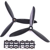 2Pcs Prop 5030 5045 6030 6045 6x4.5 Black 3-blade Propeller Props CW CCW For Quadcopter