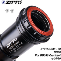 ZTTO Bottom Bracket BB30 30mm Thread Lock Bottom Bracket Bike BB386 Crankset Chainset for 42mm Frame Shell 68/73mm