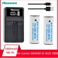 NB-9L NB9L NB 9L Battery and USB Dual Charger for Canon 510 520 530 HS PowerShot N SD4500 IS IXUS 1000 1100 500 510 1100 IXY 50S