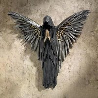 Spirit Warrior Resin Wall Hanging Sculpture Gothic Home Wall Decor Halloween Indoor Ornament Creative Horror Craft Decoration