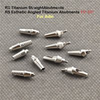 10Pcs RS Titanium Straight Esthetic Angled Abutments 15°25° Cement Retained Restoration For Adin Dental Implant Accessories