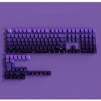 131 Keys Purple Gradient Keycaps Cherry Height PBT Thermal Sublimation DIY For 61 87 98 104 108 Keys Mechanical Keyboard