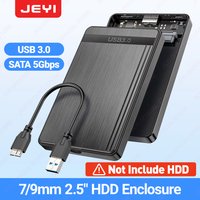 JEYI 2.5 SATA naar USB 3.0-behuizing, 5 Gbps externe harde schijfbehuizing voor SSD/HDD, gereedschapsvrij ontwerp Zwart Ondersteuning UASP (tot 4 TB)