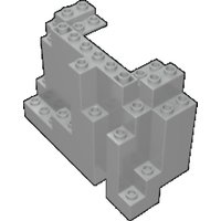 Gobricks GDS-90270 Rock Panel 4 x 10 x 6 Rectangular (BURP) compatible with lego 6082 children's DIY Building Blocks Technical