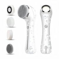 Facial Cleansing Brush, 2 in 1 Waterproof IPX7 Facial Spin Scrubber Set with 4 Brush Heads, Rechargeable Exfoliating Face Brush
