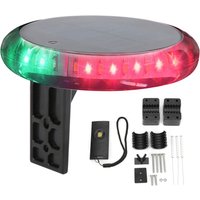 Outdoor Navigation Lights Solar Powered IP67 6 Modes Multiple Functions with Wireless Remote Control