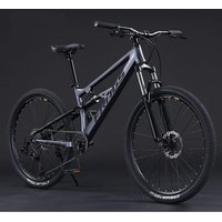 AliExpress YTYIN Low MOQ Black 26 27.5 Inch Bike Soft Tail Full Suspension Dual Disc 10 Speed Ordinary Pedal Mountain Bike