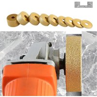 Bore 20mm Dia 3inch/75mm Vacuum Brazed Diamond Grinding Wheel Parallel-Shaped Demi-bullnose Edge Profile Grinding Disc 5-45mm