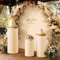 3Pcs Spandex Cylinder Stand Covers for Cylinder Pedestal Covers Plinth Stand Pillar Cover for Birthday Party Wedding Props Decor
