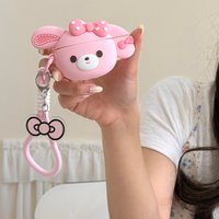 Silicone Anti-Scratch with Lanyard For Girls Cute For Bonbonribbon Cartoon Anti-drop Headphone Case For Airpods 4,Pro3,Pro2
