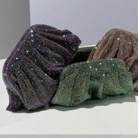 Glamorous Rhinestone Pearl Evening Bag for Women Elegant Stage Performance Clutch Sparkly Prom Wedding Party Purse Designer Bag