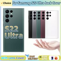 For Samsung Galaxy S22Ultra Battery Back Cover 3D Glass Panel Rear Door Housing Case Camera Lens Replace S22U