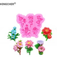 Morning Glory Lily Lotus Peony Cherry Blossom Chrysanthemum Silicone Molds DIY Resin Accessories Drip Resin Molds