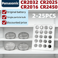 100% Original Panasonic CR2032 CR2025 CR2016 CR2450 3V Lithium Button Batteries for Watch Calculator Clock Remote Control Toys