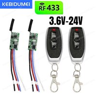 433Mhz 1CH RF Relay Receiver DC 3.6V-12V Wireless Remote Control Micro Receiver Mini Module Controller Switch Power Transmitter