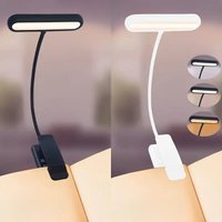 LED-Buchleuchte, Leseleuchte, augenschonende, aufsteckbare, über USB wiederaufladbare, dimmbare Lichtlampe, verstellbare, flexible Nachtleselampe