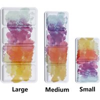 Empty Metal Watercolor Tin Palette Boxes Small/Medium/Large with 14/26/52pcs Detachable Half-Pans Design for DIY and Travel Use