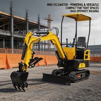 Low Price Low Failure Flexible Compact Excavator 1 Ton Mini Excavator Micro Excavator