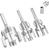1inch๏ผ3/4๏ผ1/2 Integrated wire opener plate teeth Steel ball water pipe threading device with integrated inner and outer threads