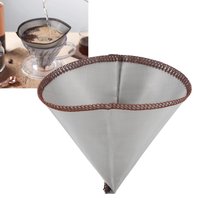 Cone Permanent Coffee Filter Reusable Coffee Filter Cone Shape Fine Filtering 304 Stainless Steel Paperless Mesh Coffee Filter