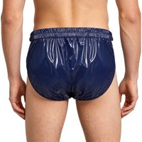Swimwear Mens Elastic Waistband Bottoms Glossy Diaper Cover Underwear Waterproof Panties Elderly Special Needs Adaptive Briefs
