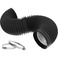 4 inch Dryer Vent Hose with 2 Stainless Steel Clamp Air Ducting Heavy-Duty Flexible Exhaust Pipe Kitchen