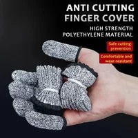 Anti-Cut Finger Covers Level 5 Safety Flexible Fingertip Gloves High-Strength Kitchen Tool Protector Sleeves for Enhanced Grip