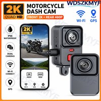 AliExpress WDSZKMYF 2K HD Dual Camera Motorcycle DVR WiFi GPS Waterproof IP66 Single lens Loop Recording Cam Video Recorder Mountain Bicycle Motor