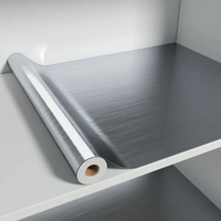 40cm fireproof and waterproof brushed silver self-adhesive wallpaper modern refrigerator living room kitchen countertop