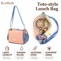 EcoSloth Leakproof Lunch Bag With Water-repellent Large Capacity Nylon Meal Pack & Portable Dinner Picnic Food Storage Handbag